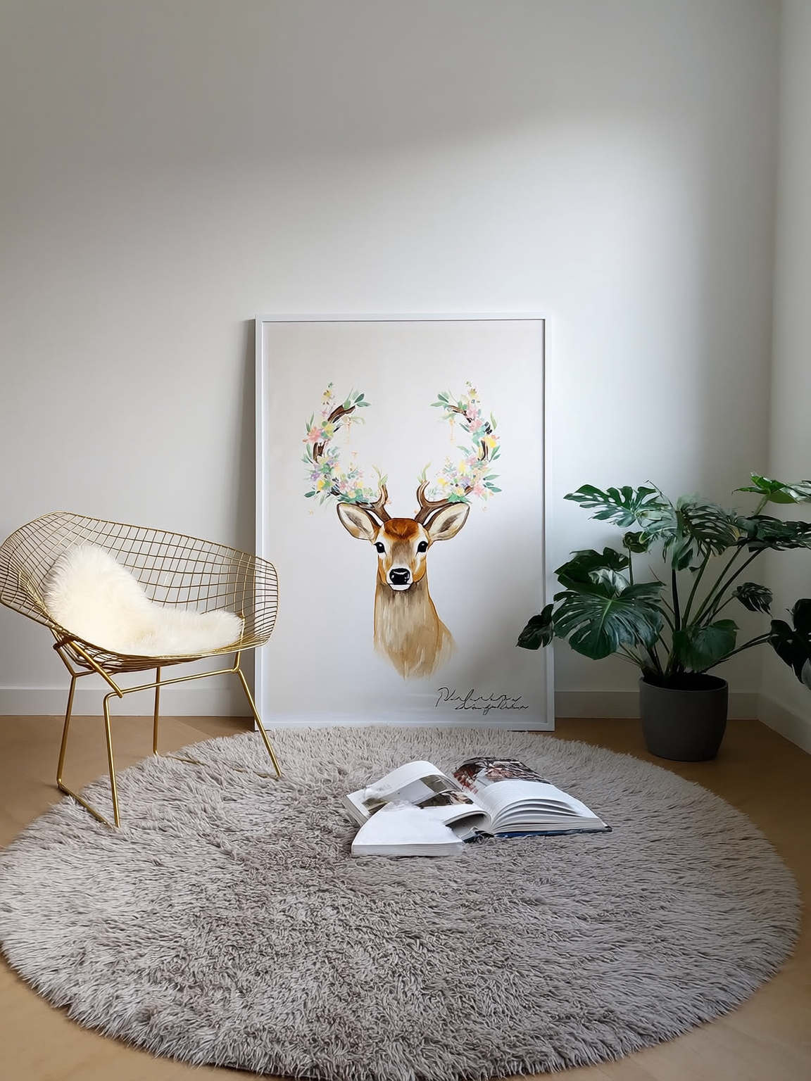 Alissa Fluffy White Carpet