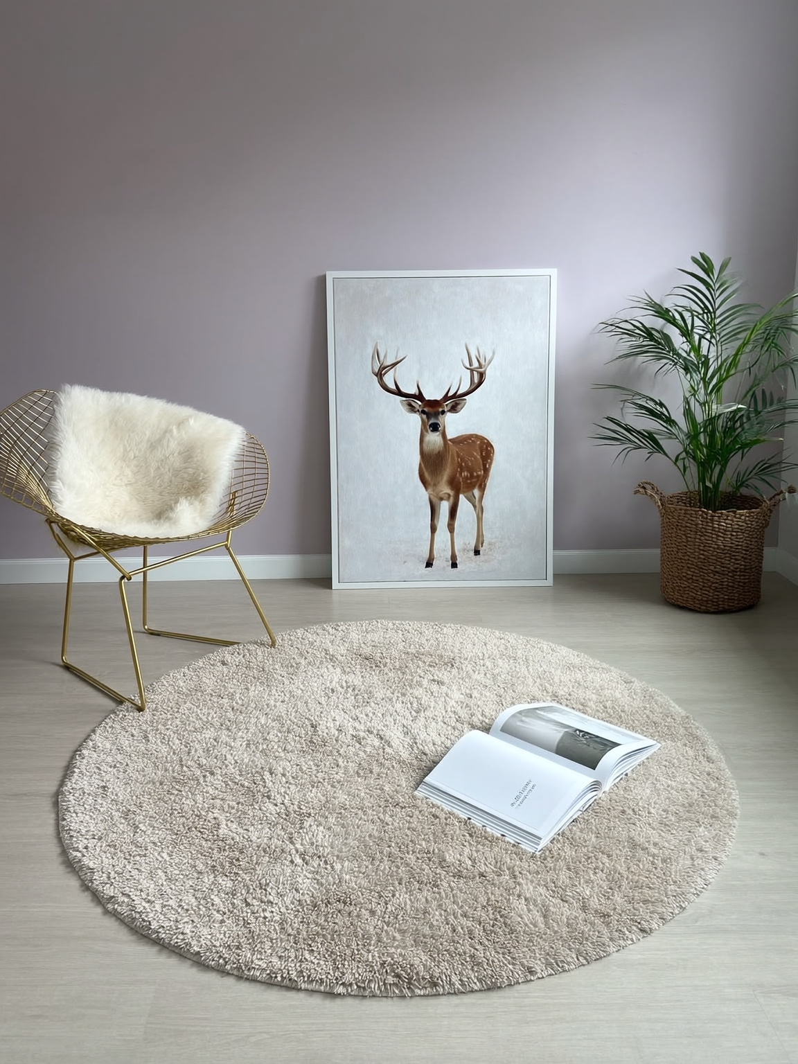 Alissa Fluffy White Carpet